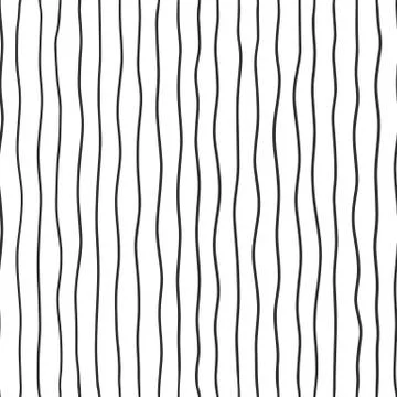 Fabric seamless pattern with textile line texture, black on white background Stock Illustration