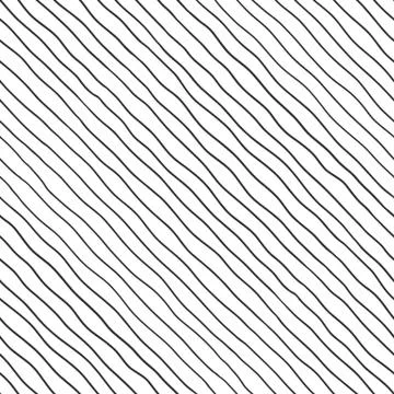 Fabric seamless pattern with textile line texture, black on white background Illustrazione stock