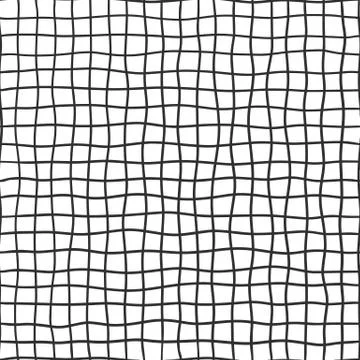 Fabric seamless pattern with textile mesh texture, black on white background Stock Illustration