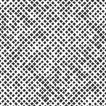 Fabric seamless pattern with textile mesh texture, white on black background Stock Illustration