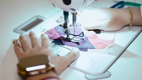 Fabric sewing Stock Footage 81470025