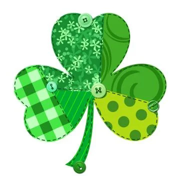 Fabric shamrock Stock Illustration