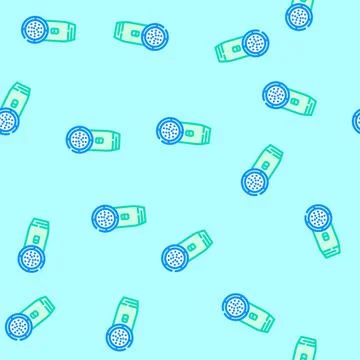 Fabric shaver clothes care vector seamless pattern Stock Illustration