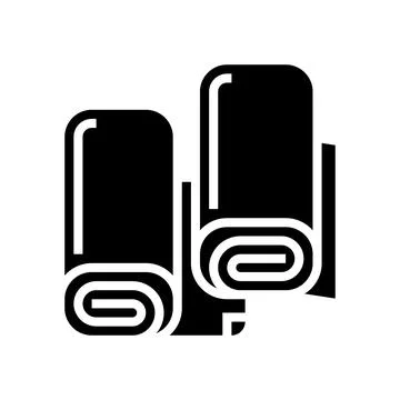Fabric silk glyph icon vector illustration Stock Illustration