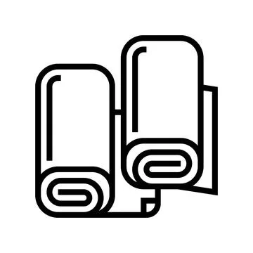 Fabric silk line icon vector illustration Stock Illustration