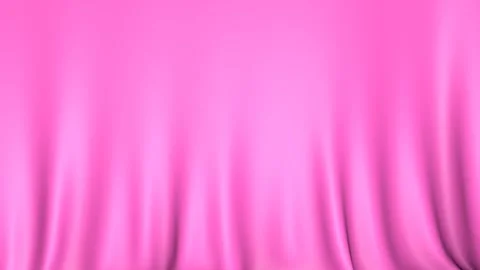The fabric is silk pink. The curtain is open on a green screen. Stock Footage 259191253