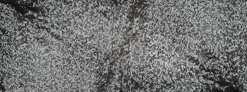 Fabric Silver texture with spangles. Background sequin. Glitter texture. Fabr Stock Photos
