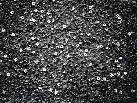 Fabric Silver texture with spangles. Background sequin. Glitter texture. Fabr Stock Photos