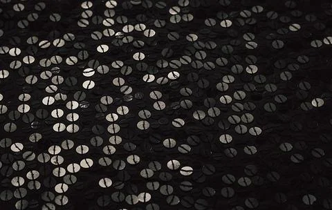 Fabric Silver texture with spangles. Background sequin. Glitter texture. Fabr Stock Photos