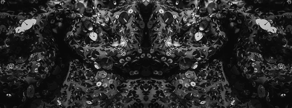 Fabric Silver texture with spangles. Background sequin. Glitter texture. Fabr Stock Photos