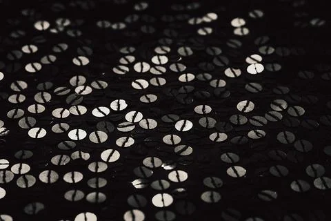 Fabric Silver texture with spangles. Background sequin. Glitter texture. Fabr Stock Photos