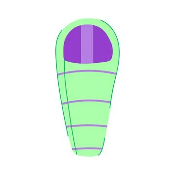 Fabric sleeping bag cartoon vector illustration Stock Illustration