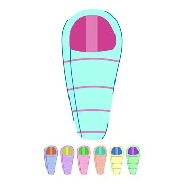 Fabric sleeping bag vector cartoon graphic Stock Illustration