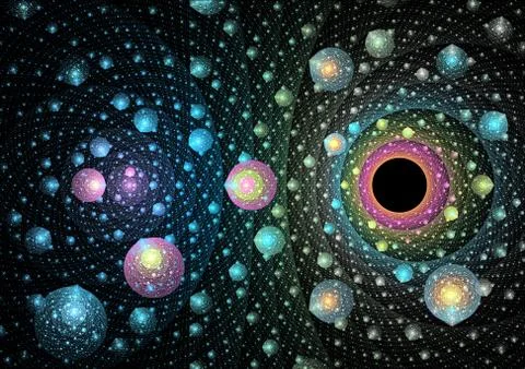 Fabric of space time thought Stockillustratie