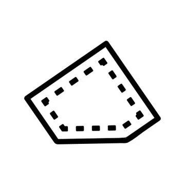 The fabric is a stitched vector icon. Isolated contour symbol illustration Illustrazione stock