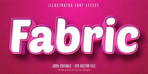 Fabric style, editable text effect Stock Illustration