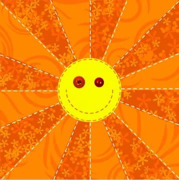 Fabric sun Stock Illustration
