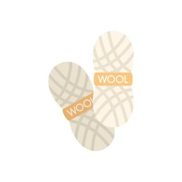 Fabric textile icon flat vector. Wool knit Stock Illustration