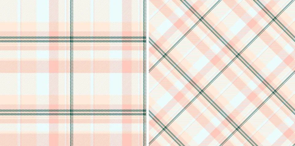 Fabric textile pattern of tartan background vector with a check texture pla.. Stock Illustration