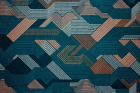 Fabric texture with abstract lines.Fabric background with multi-colored lines.Ab Stock Illustration
