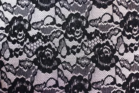 Fabric texture background close-up. The texture of the black and white fabric Stock Photos