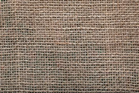 Fabric texture background of linen sacking cloth. Closeup of burlap fabric Stock Photos