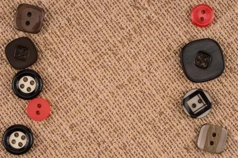 Fabric texture with buttons Stock Photos