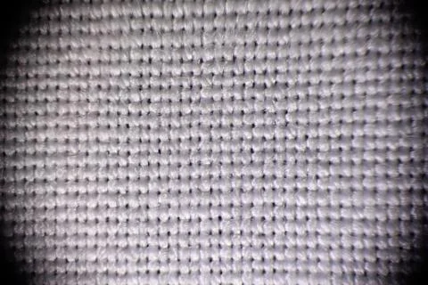 Fabric texture close-up, material background with vignette. Foto stock