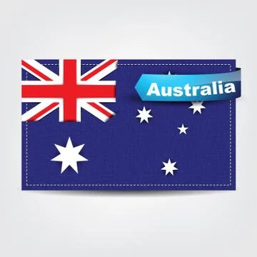 Fabric texture of the flag of australia Illustrazione stock