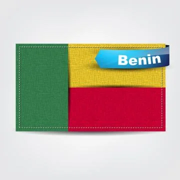 Fabric texture of the flag of benin 스톡 일러스트