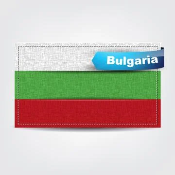 Fabric texture of the flag of bulgaria 스톡 일러스트