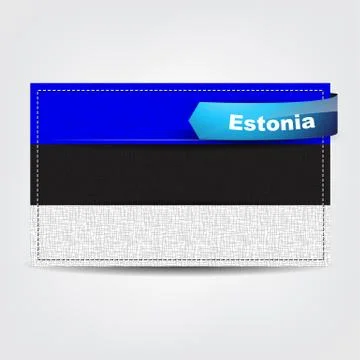 Fabric texture of the flag of estonia イラスト素材