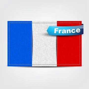 Fabric texture of the flag of france Illustrazione stock