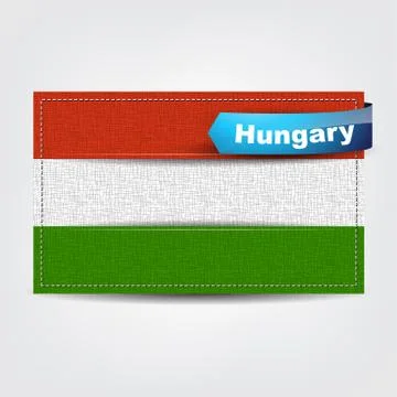 Fabric texture of the flag of hungary Stock Illustration