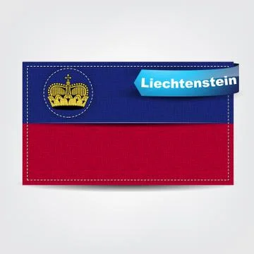 Fabric texture of the flag of liechtenstein Stock-Illustration