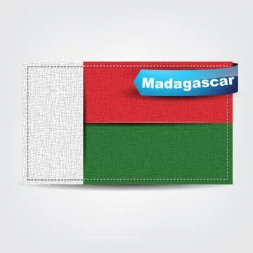 Fabric texture of the flag of madagascar イラスト素材