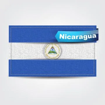 Fabric texture of the flag of nicaragua Stock-Illustration