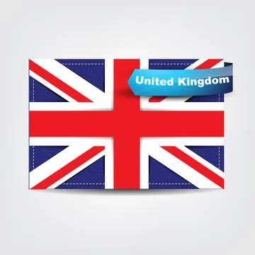 Fabric texture of the flag of uk Ilustração Stock
