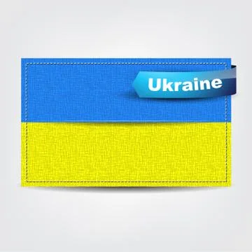 Fabric texture of the flag of ukraine Stock Illustration