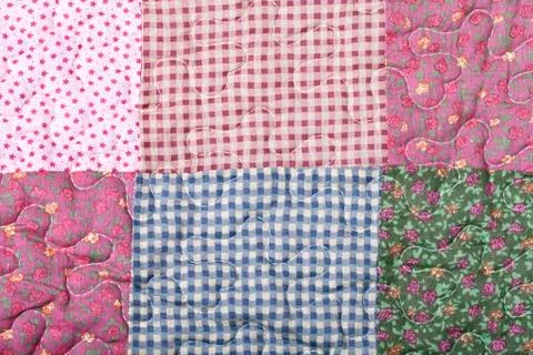 Fabric texture mix of patterns Stock Photos