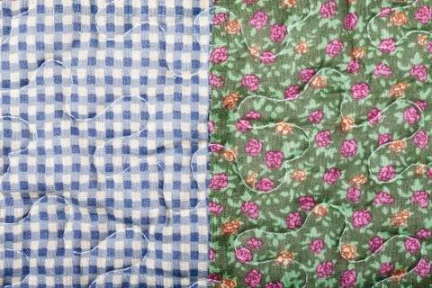 Fabric texture mix of patterns Stock Photos