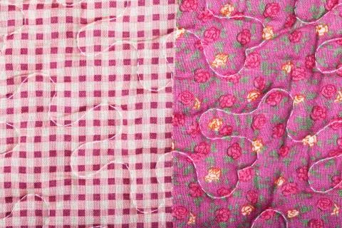 Fabric texture mix of patterns Stock Photos