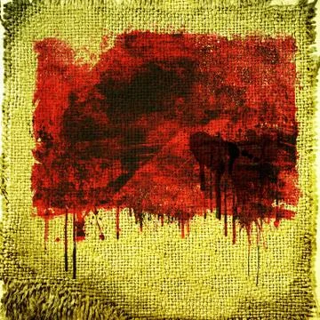 Fabric texture or background with red dripping painting Stock Illustration