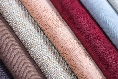 Fabric texture samples. Stock Photos