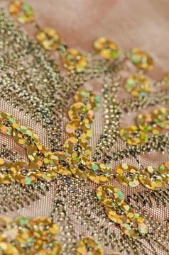 Fabric texture with spangles Stock Photos