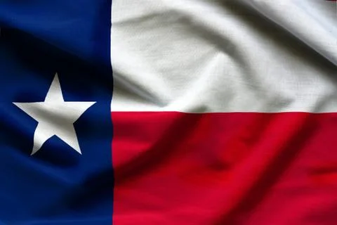 Fabric texture of the Texas Flag - Flags from the USA 库存照片