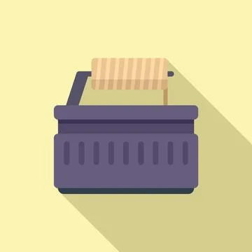 Fabric thread icon flat vector. Cotton sewing 스톡 일러스트