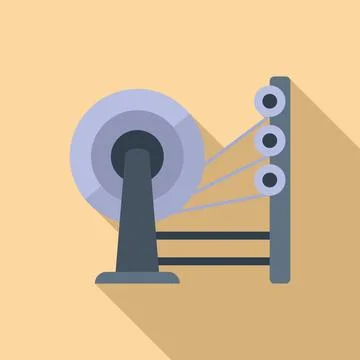 Fabric thread icon flat vector. Cotton sewing Illustrazione stock