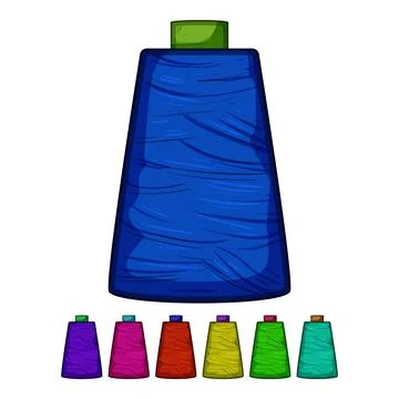 Fabric thread spool cartoon vector graphic Stock Illustration