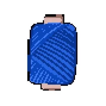Fabric thread spool pixel art vector illustration Illustrazione stock
